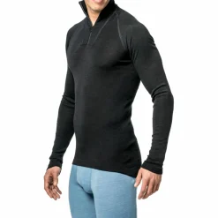Woolpower Men's Zip Turtleneck Lite Black