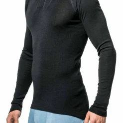 Woolpower Men's Zip Turtleneck Lite Black