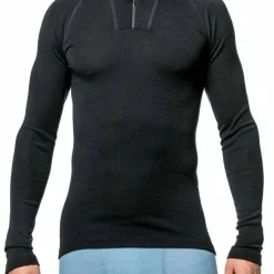 Woolpower Men's Zip Turtleneck Lite Black