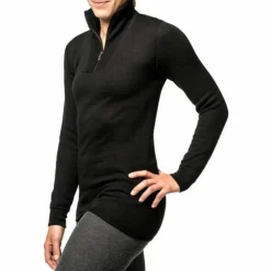 Woolpower Zip Turtleneck 400 Black