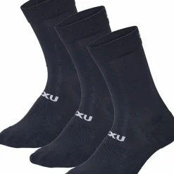 2XU Crew Socks 3 Pack Black/White