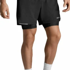 2XU Men's Aero Mesh 2-In-1 5 Inch Shorts Black/silver Reflective