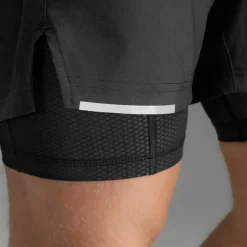 2XU Men's Aero Mesh 2-In-1 5 Inch Shorts Black/silver Reflective
