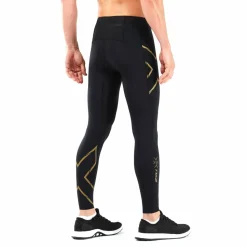2XU Men's MCS Run Compression Tights Black/Gold Reflective