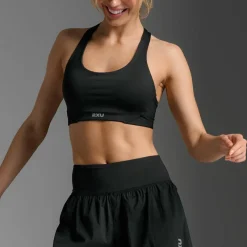 2XU Women's Aero Hi-Rise 2-In-1 3 Inch Shorts Black/silver Reflective