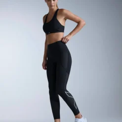 2XU Women's Aero Mesh Hi-Rise Compression Tights Black/silver Reflective