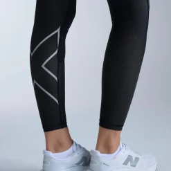 2XU Women's Aero Mesh Hi-Rise Compression Tights Black/silver Reflective