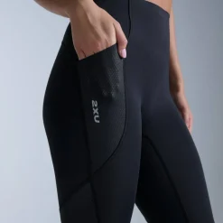 2XU Women's Aero Mesh Hi-Rise Compression Tights Black/silver Reflective